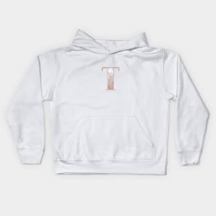 Monogram rose gold glitter marble T Kids Hoodie